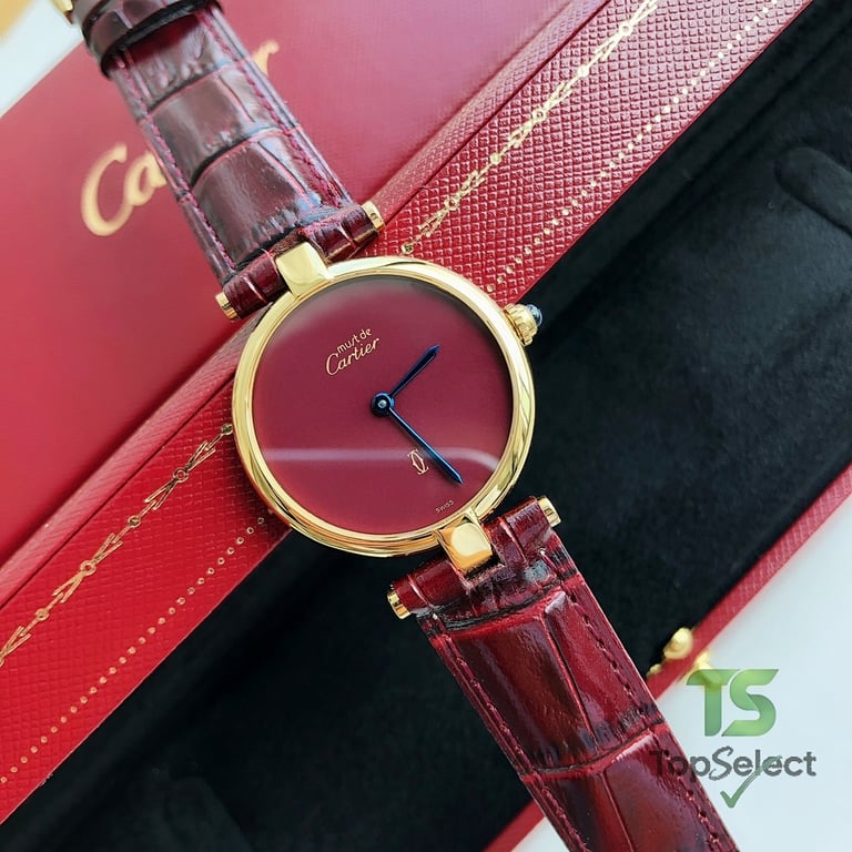Cartier Must de Cartier Round Burgundy Dial Watch - 3