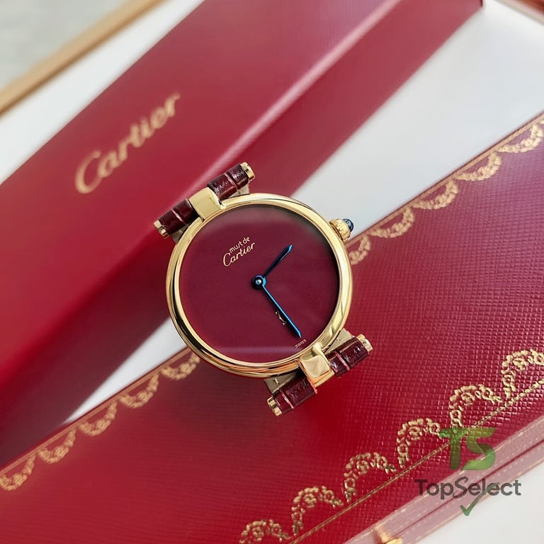 Cartier Must de Cartier Round Burgundy Dial Watch - 5