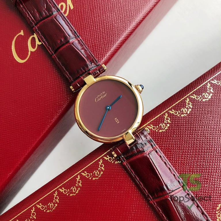 Cartier Must de Cartier Round Burgundy Dial Watch - 6