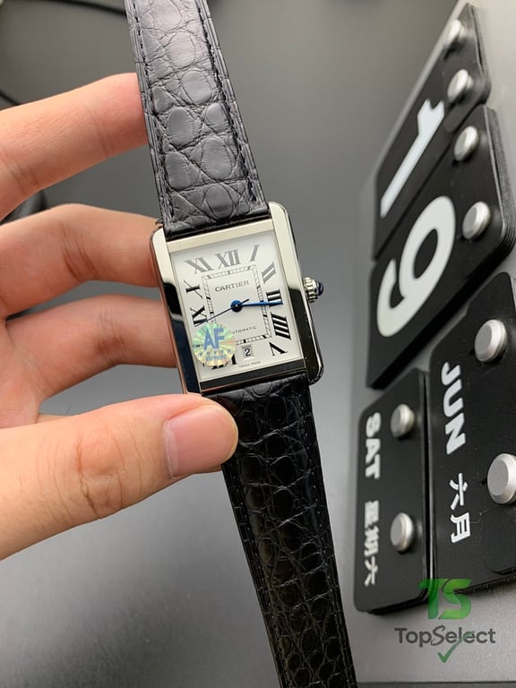 Cartier Tank Solo Automatic Black Leather - 5