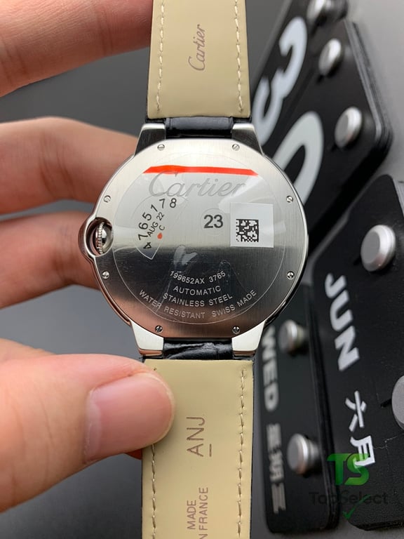 Cartier Ballon Bleu Automatic Watch Black Leather - 6