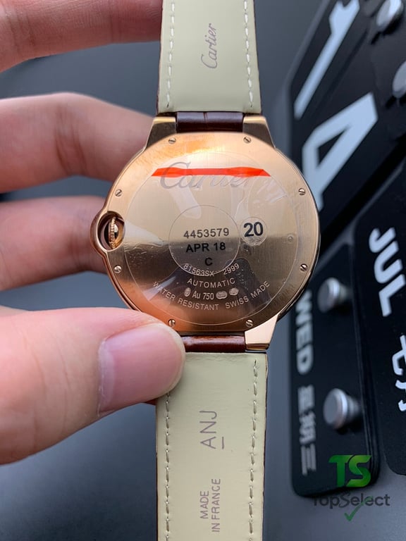 Cartier Ballon Bleu Rose Gold Brown Leather - 2