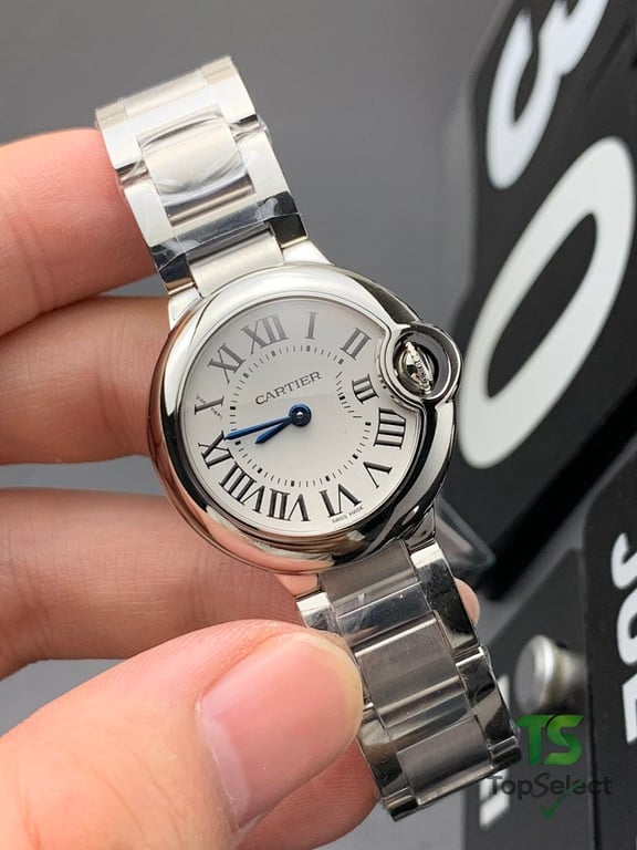 Cartier Ballon Bleu 28mm Silver Watch - 5