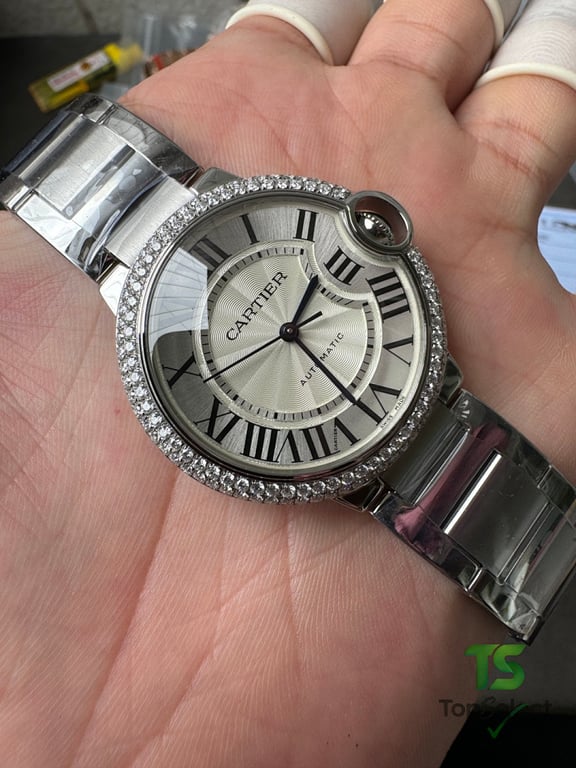Cartier Ballon Bleu Moissanite Double Row Silver - 11