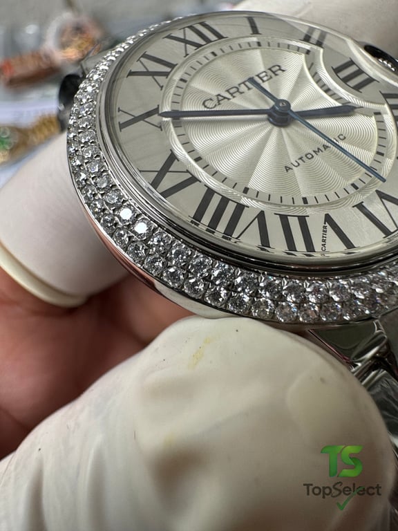 Cartier Ballon Bleu Moissanite Double Row Silver - 4