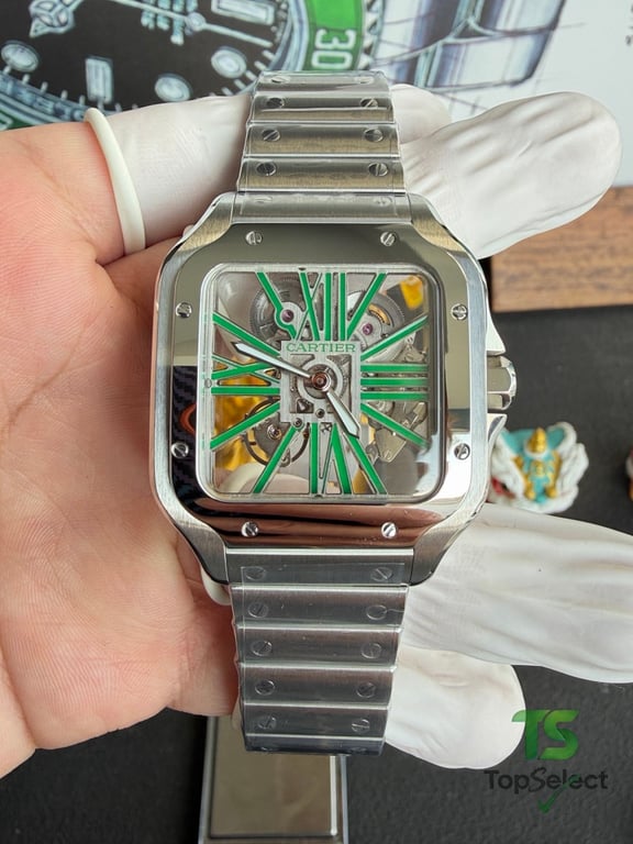 Cartier Santos de Cartier Skeleton Green - 11
