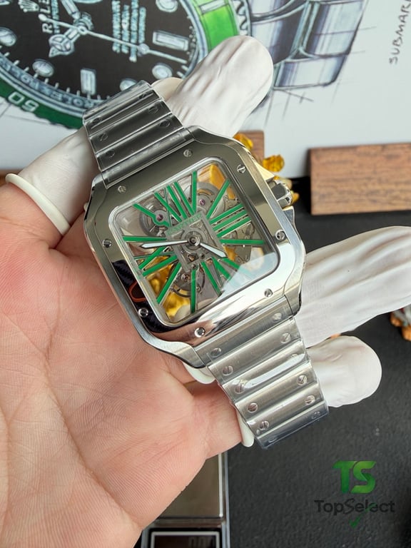 Cartier Santos de Cartier Skeleton Green - 15