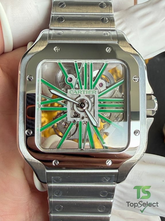 Cartier Santos de Cartier Skeleton Green - 16