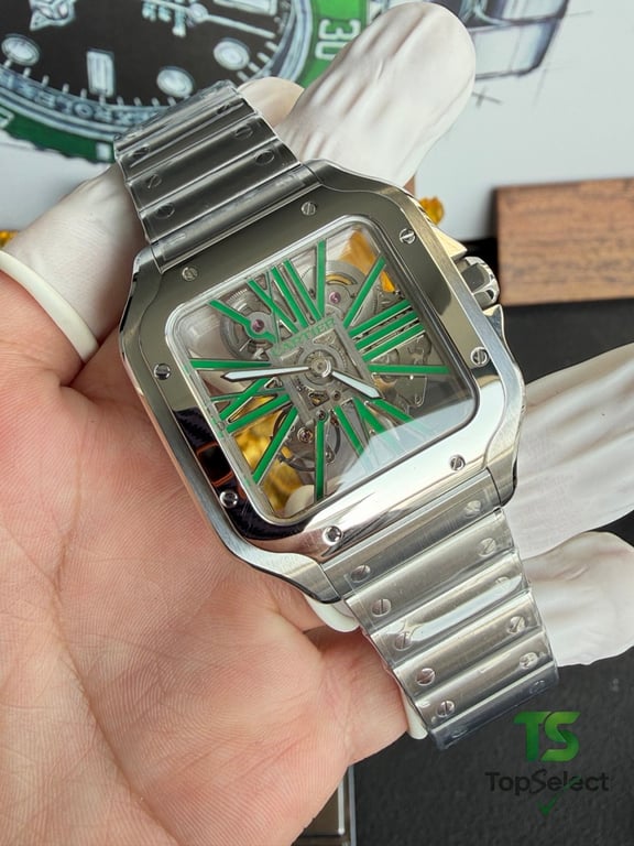 Cartier Santos de Cartier Skeleton Green - 17