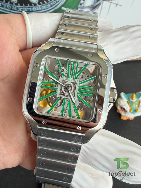 Cartier Santos de Cartier Skeleton Green - 3