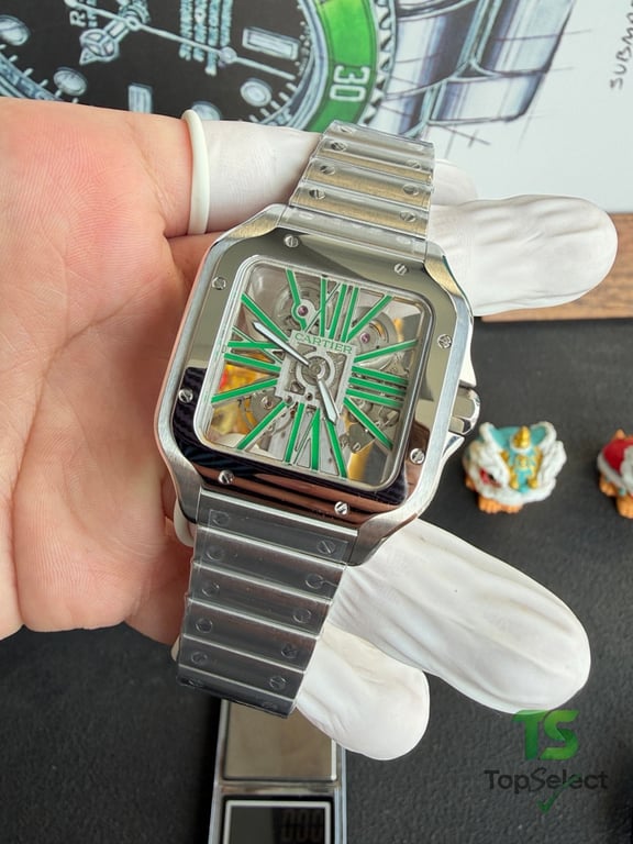 Cartier Santos de Cartier Skeleton Green - 4