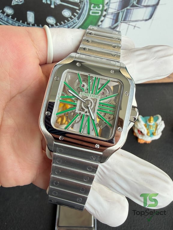 Cartier Santos de Cartier Skeleton Green - 5