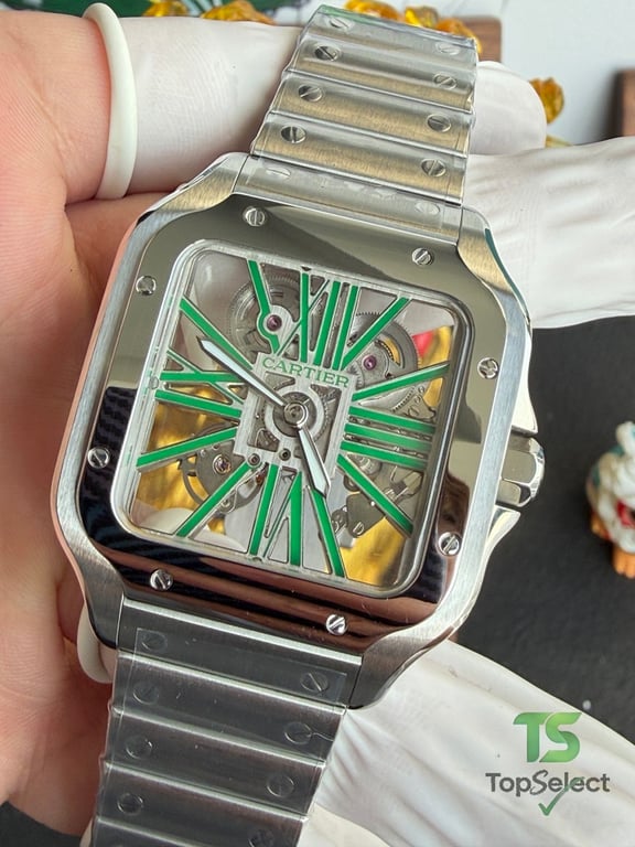 Cartier Santos de Cartier Skeleton Green - 8