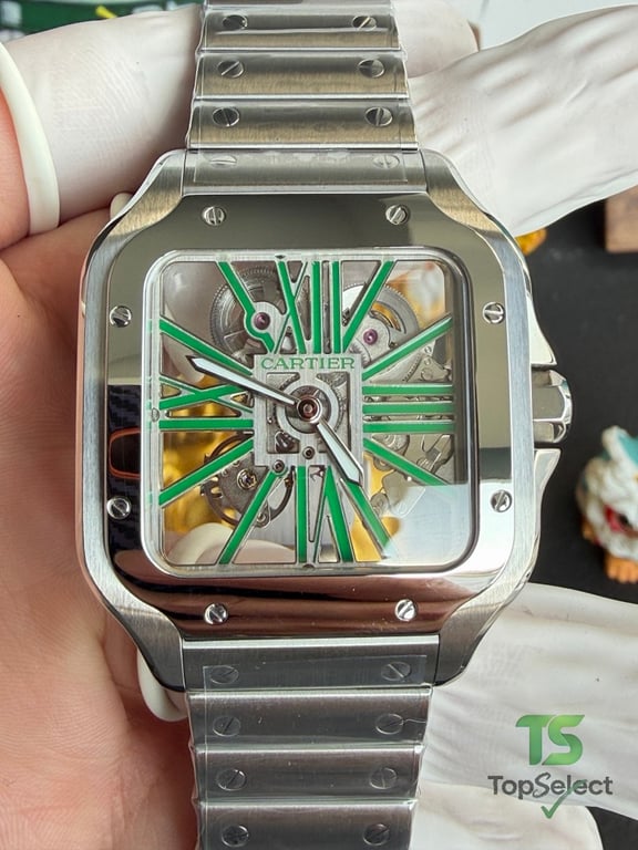 Cartier Santos de Cartier Skeleton Green - 9