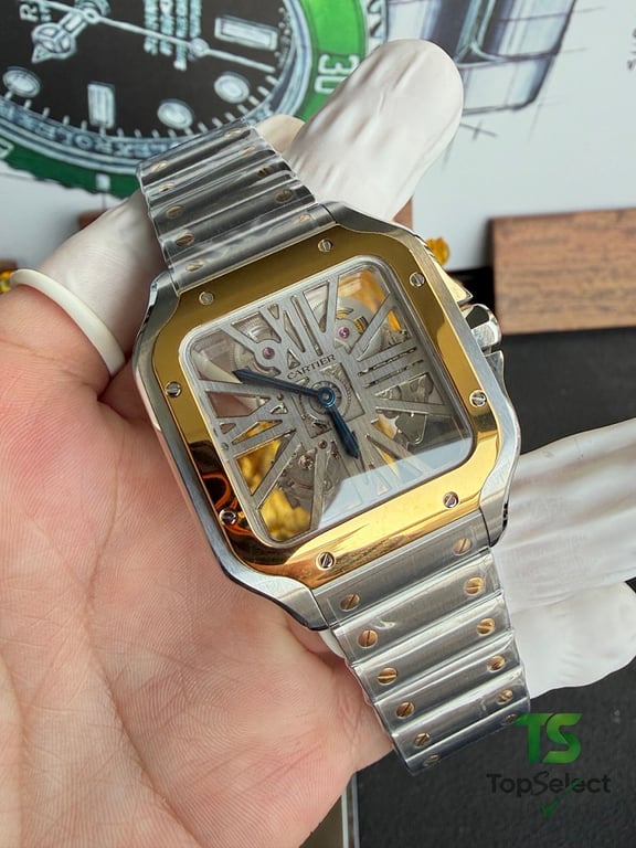 Cartier Santos de Cartier Skeleton Two-Tone - 8