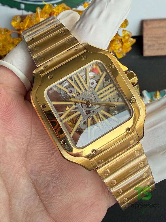 Cartier Santos de Cartier Skeleton Gold - 2