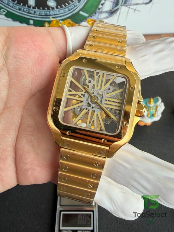 Cartier Santos de Cartier Skeleton Gold - 11