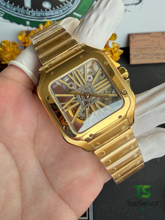 Cartier Santos de Cartier Skeleton Gold - 12