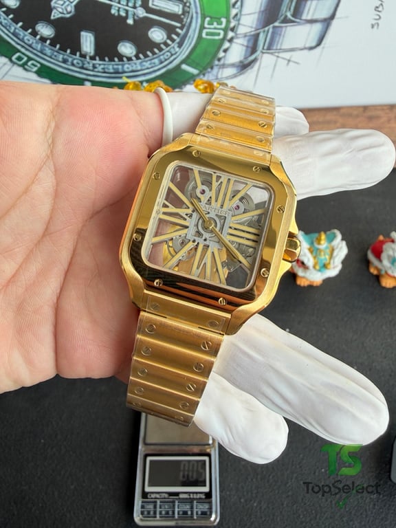 Cartier Santos de Cartier Skeleton Gold - 18