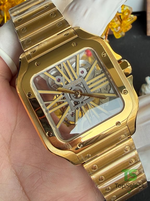 Cartier Santos de Cartier Skeleton Gold - 8