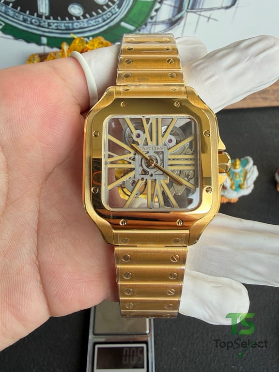 Cartier Santos de Cartier Skeleton Gold - 10
