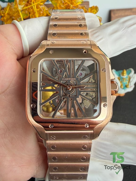Cartier Santos Skeleton Rose Gold - 2
