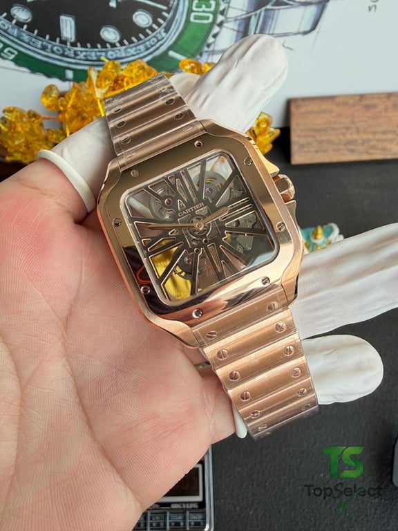 Cartier Santos Skeleton Rose Gold - 16