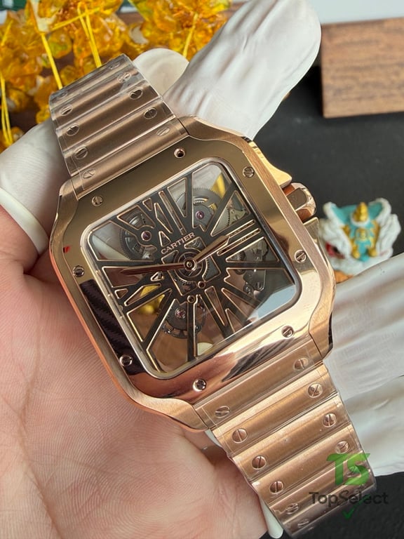 Cartier Santos Skeleton Rose Gold - 3