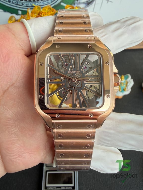 Cartier Santos Skeleton Rose Gold - 6