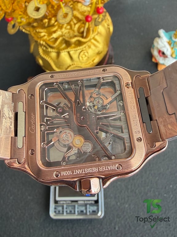 Cartier Santos Skeleton Rose Gold - 8