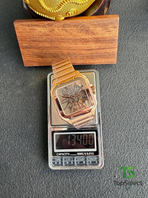 Cartier Santos Skeleton Rose Gold - 9