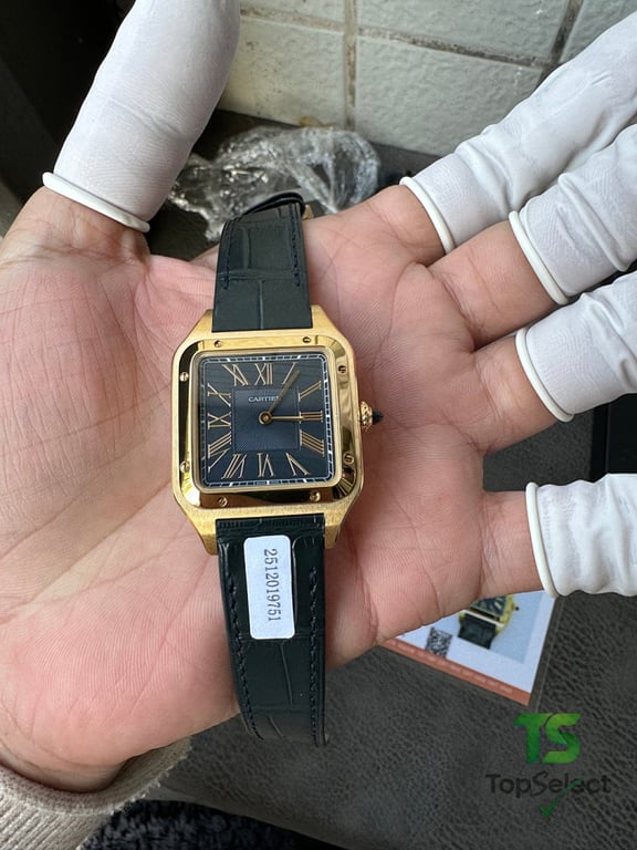 Cartier Santos-Dumont Gold Black Dial - 12