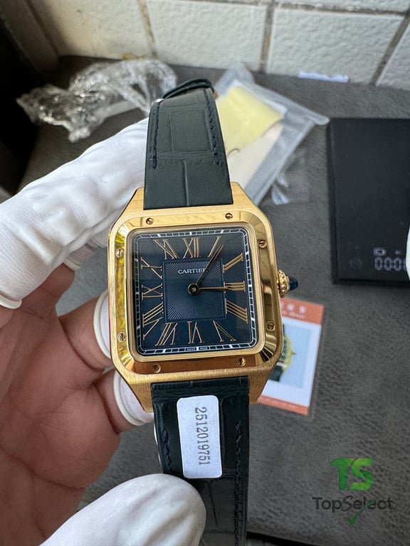 Cartier Santos-Dumont Gold Black Dial - 13