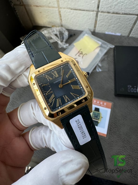 Cartier Santos-Dumont Gold Black Dial - 5