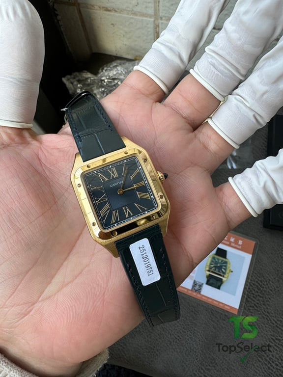 Cartier Santos-Dumont Gold Black Dial - 10