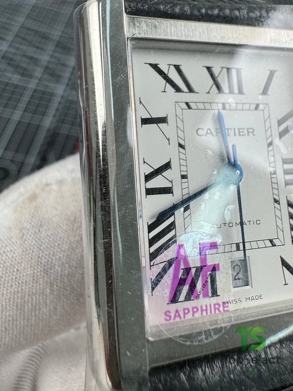 Cartier Tank Watch with Leather Strap - 7