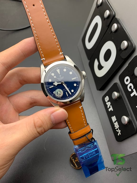 Tudor Black Bay Blue Dial Leather Strap - 3