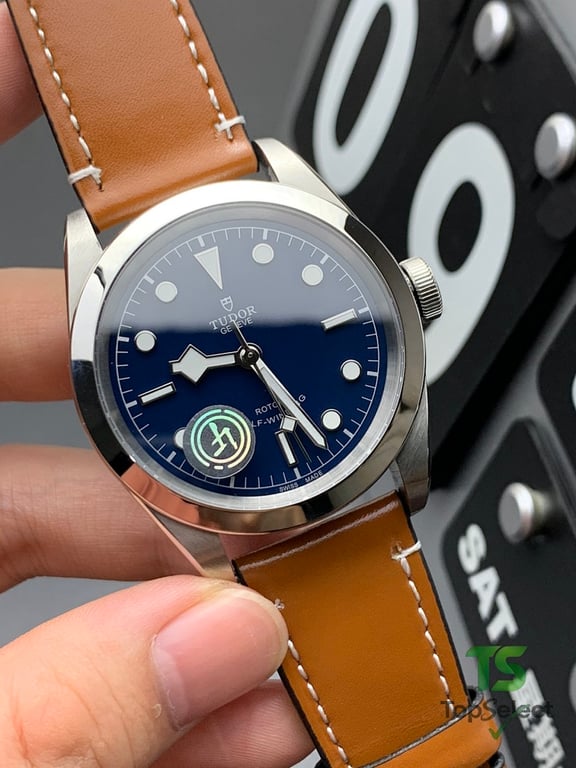 Tudor Black Bay Blue Dial Leather Strap - 6
