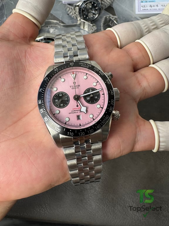 Tudor Black Bay Chrono Pink Dial - 12