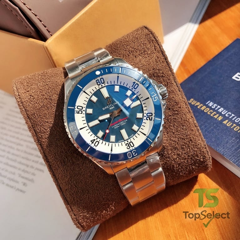 Breitling Superocean Automatic Blue and White Dial - 6
