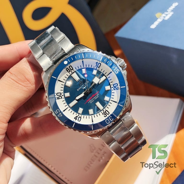 Breitling Superocean Automatic Blue and White Dial - 9