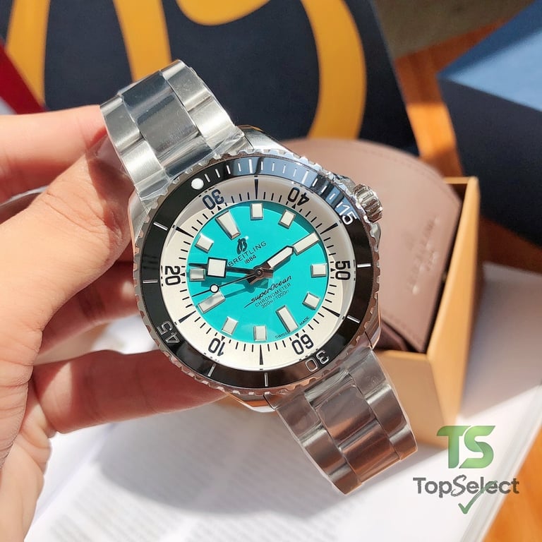 Breitling Superocean Automatic Turquoise Dial - 3