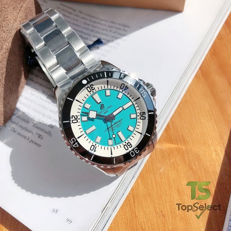 Breitling Superocean Automatic Turquoise Dial - 4