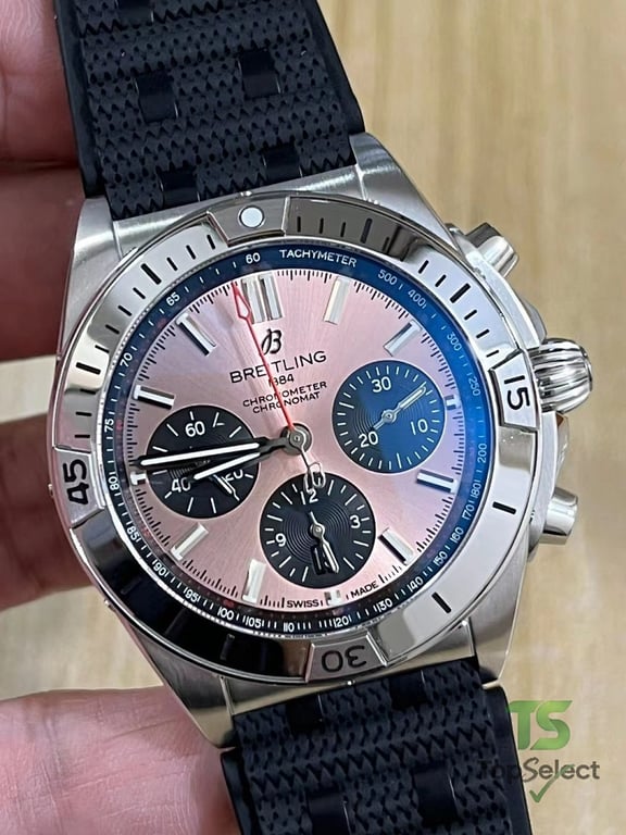 Breitling Chronomat B01 Pink Dial - 2