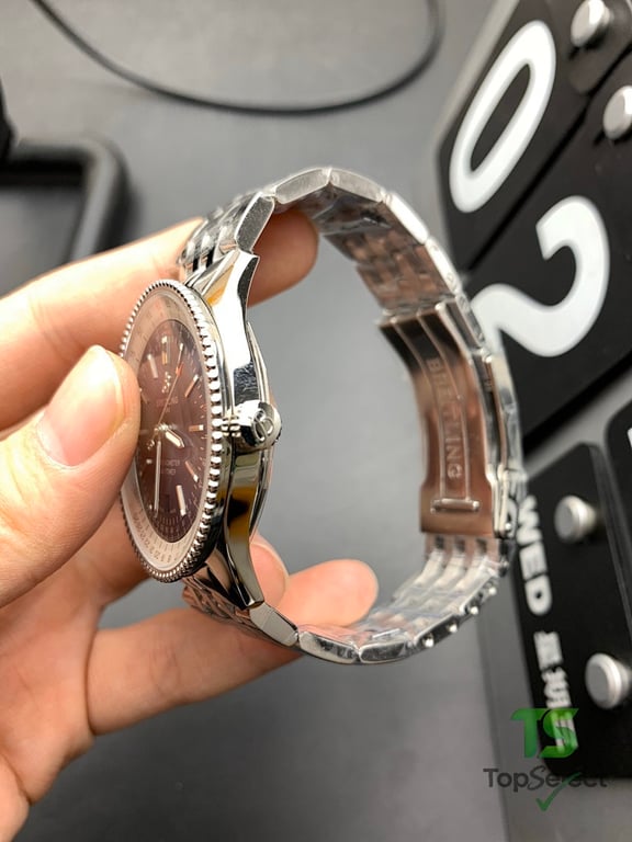 Breitling Navitimer Blue Dial Silver Bracelet - 6