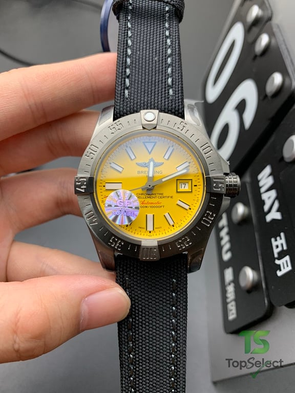 Breitling Avenger Seawolf Night Mission Yellow Dial