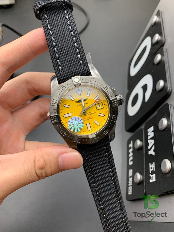 Breitling Avenger Seawolf Night Mission Yellow Dial - 5