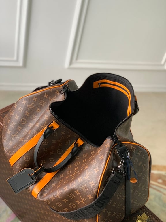 Louis Vuitton Keepall Bandoulière 45 Monogram Macassar Orange - 4