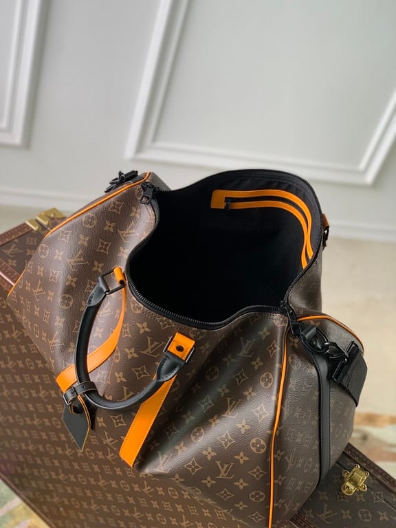 Louis Vuitton Keepall Bandoulière 50 Monogram Macassar Orange - 6