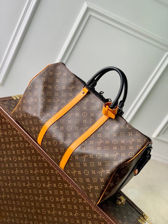 Louis Vuitton Keepall Bandoulière 50 Monogram Macassar Orange - 8